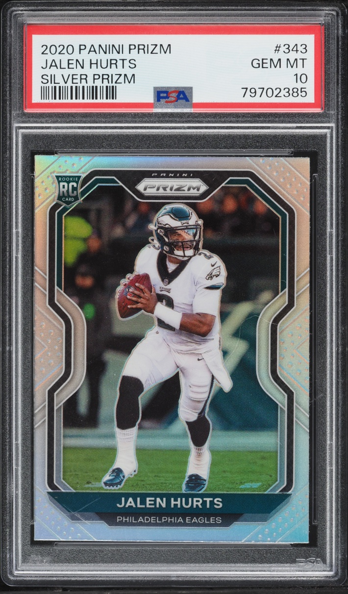 2020 Panini Prizm Silver Jalen Hurts ROOKIE #343 PSA 10 GEM MINT
