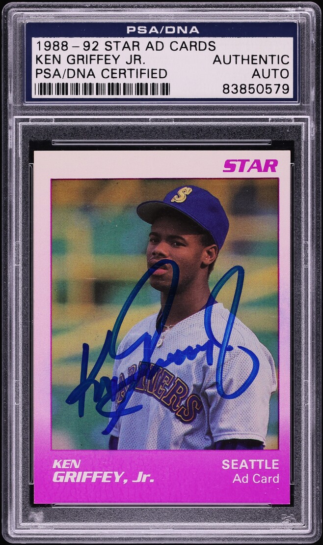 1988 Star Ad Cards Ken Griffey Jr. ROOKIE AUTO PSA/DNA AUTH