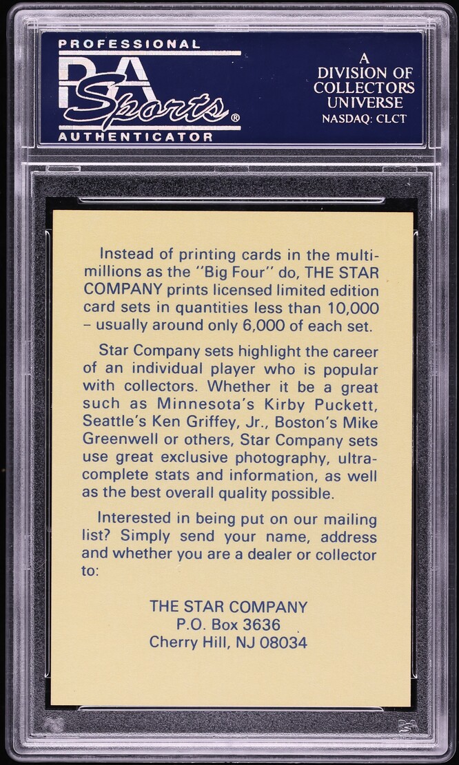 1988 Star Ad Cards Ken Griffey Jr. ROOKIE AUTO PSA/DNA AUTH