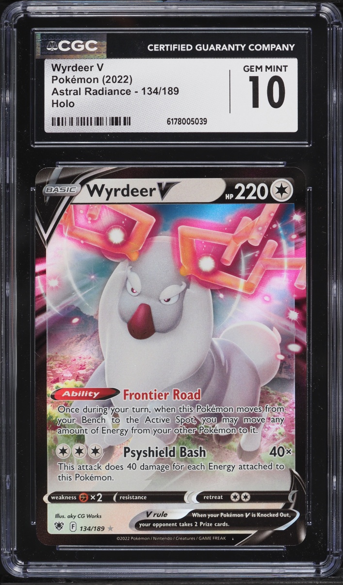 2022 Pokemon Sword & Shield Astral Radiance Full Art Wyrdeer V #134 CGC 10 GEM MINT