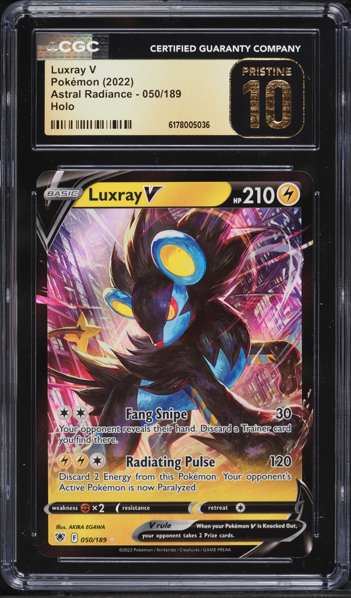 2022 Pokemon Sword & Shield Astral Radiance Holo Luxray V #50 CGC 10 PRISTINE