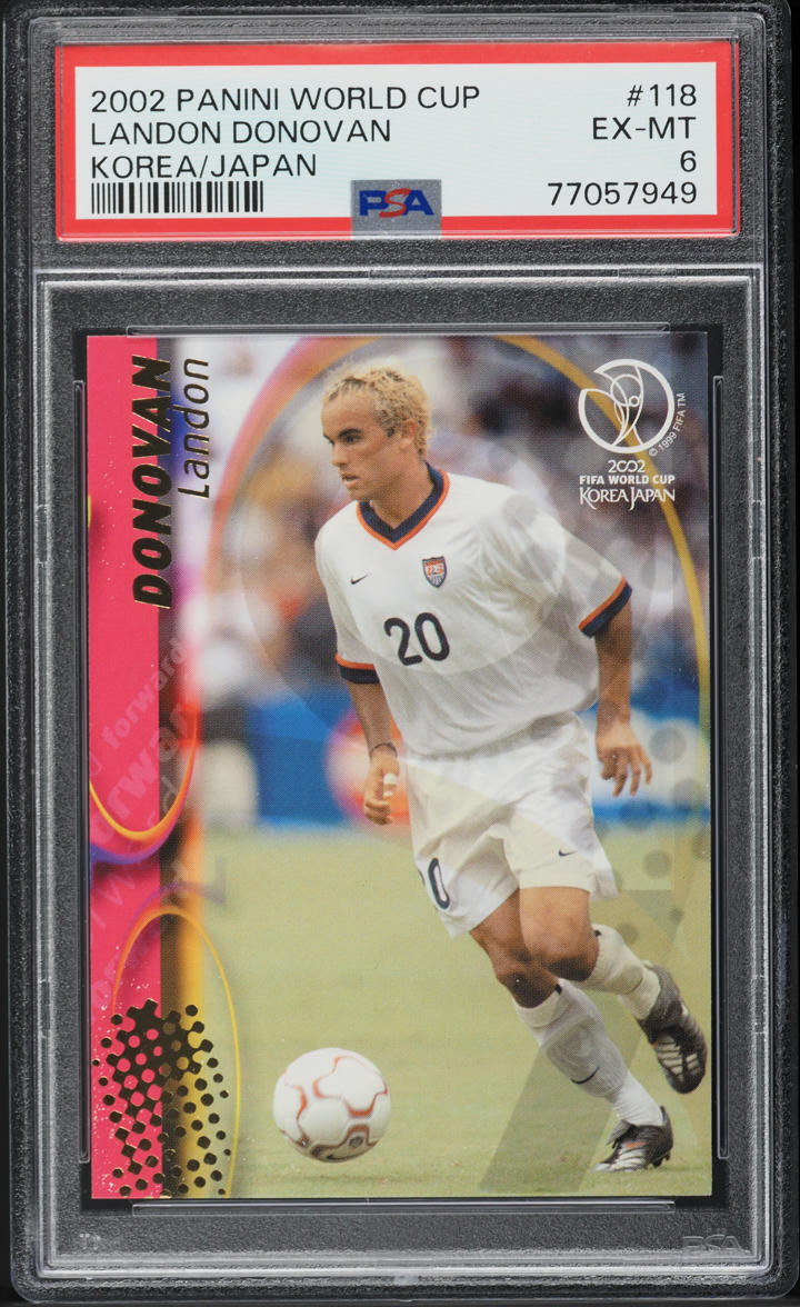 2002 Panini World Cup Korea Japan Landon Donovan ROOKIE #118 PSA 6 EXMT