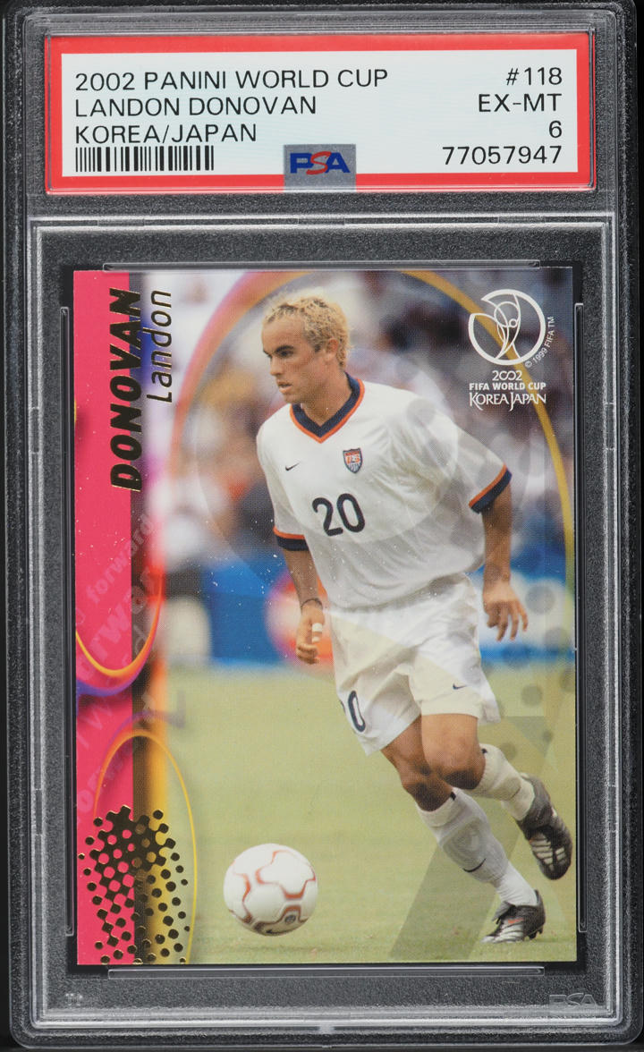 2002 Panini World Cup Korea Japan Landon Donovan ROOKIE #118 PSA 6 EXMT