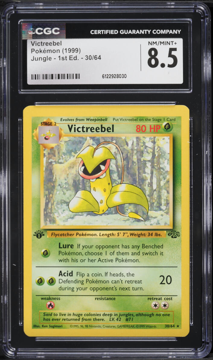 1999 Pokemon Jungle 1st Edition Victreebel #30 CGC 8.5 NM-MT+
