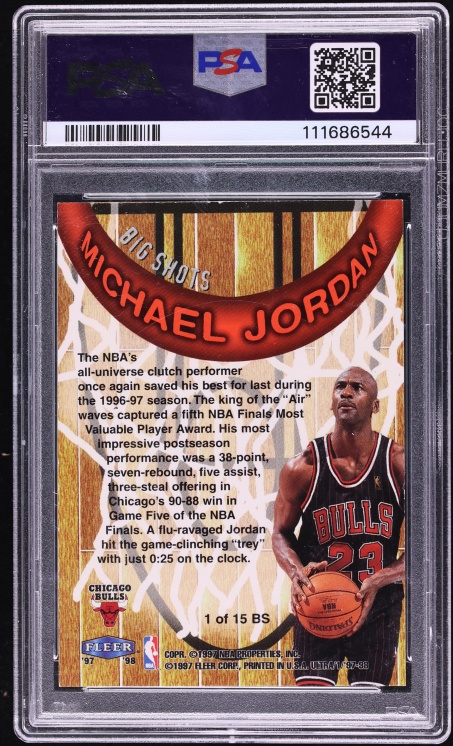 1997 Ultra Big Shots Michael Jordan #1 PSA 7 NRMT