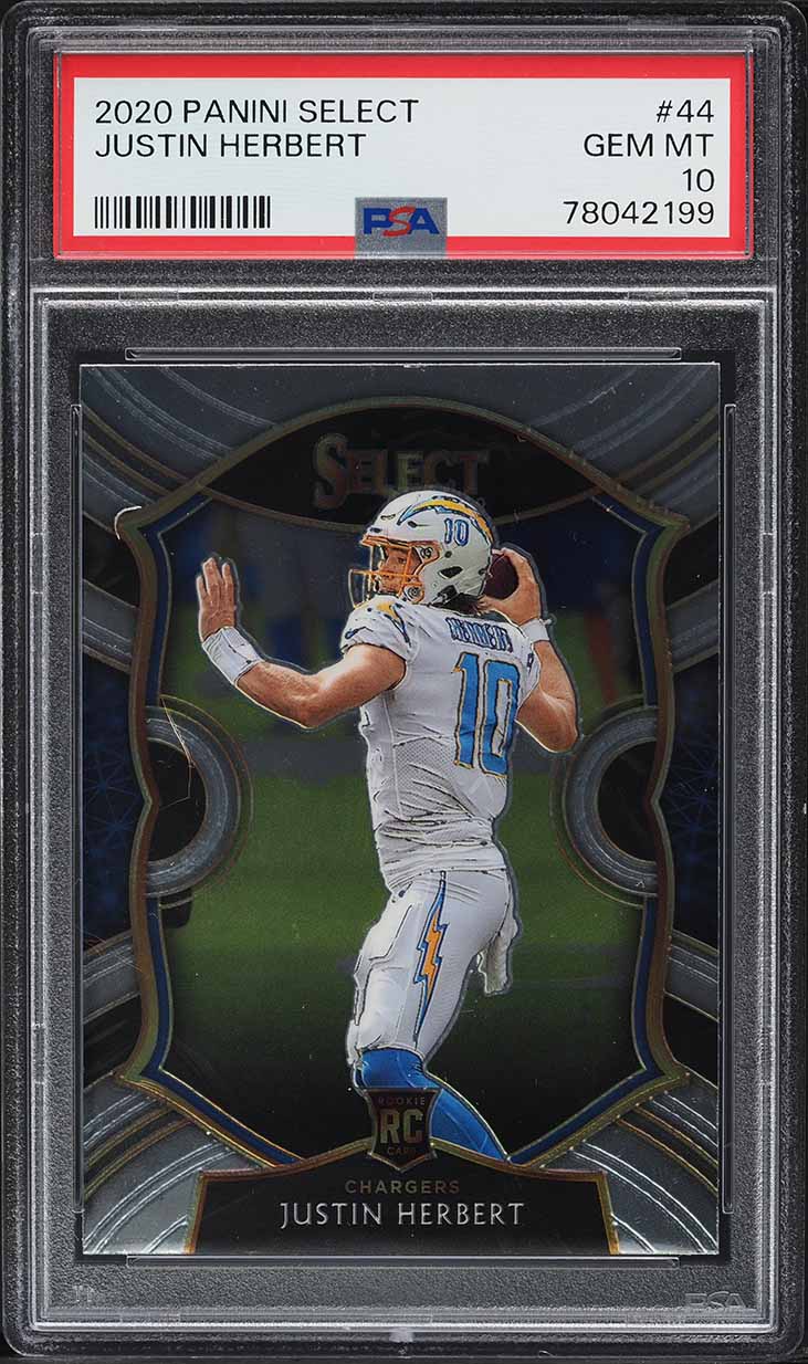 2020 Select Concourse Justin Herbert ROOKIE #44 PSA 10 GEM MINT