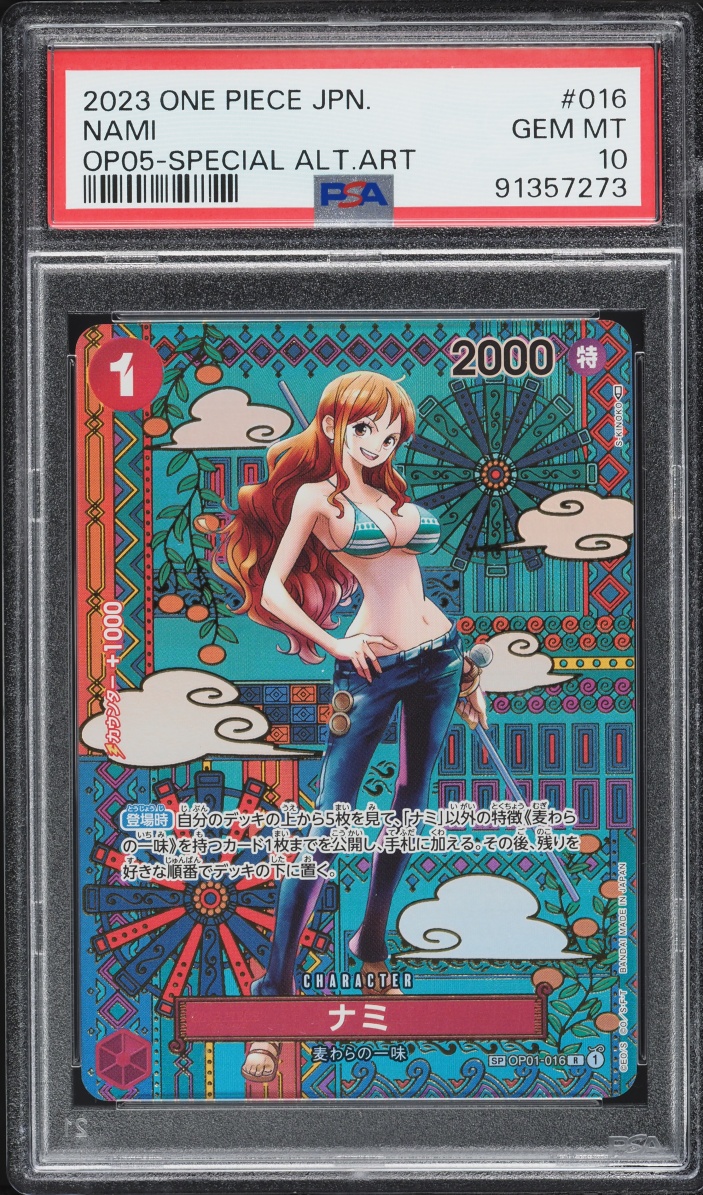 2023 One Piece Japanese Awakening Of The New Era SP Alt Art Nami #OP01-16 PSA 10 GEM MINT