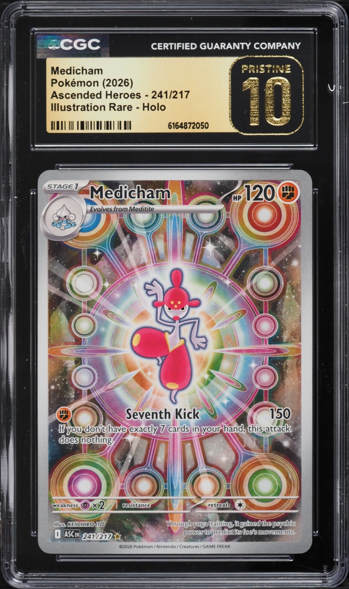 2026 Pokemon Mega Evolution Ascended Heroes IR Medicham #241 CGC 10 PRISTINE
