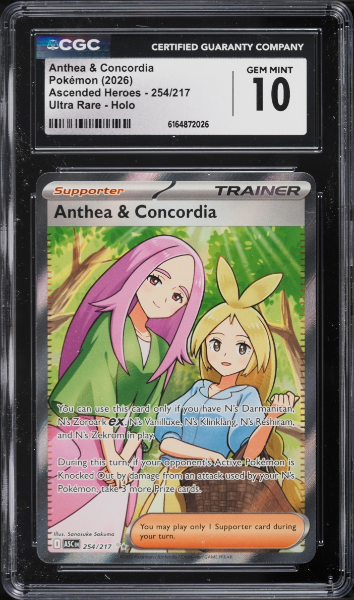2026 Pokemon Mega Evolution Ascended Heroes Full Art Anthea & Concordia #254 CGC 10 GEM MINT