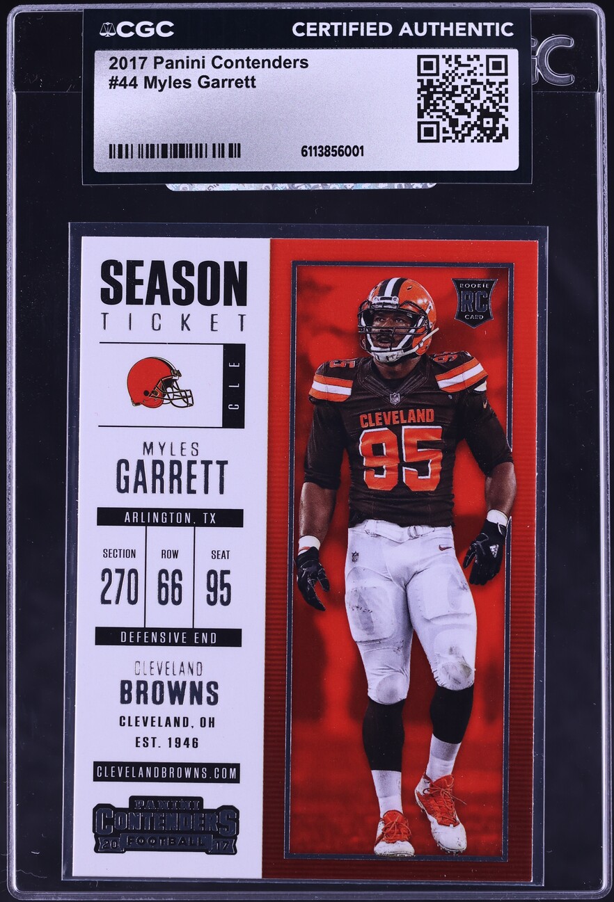 2017 Panini Contenders Myles Garrett ROOKIE #44 CGC AUTH