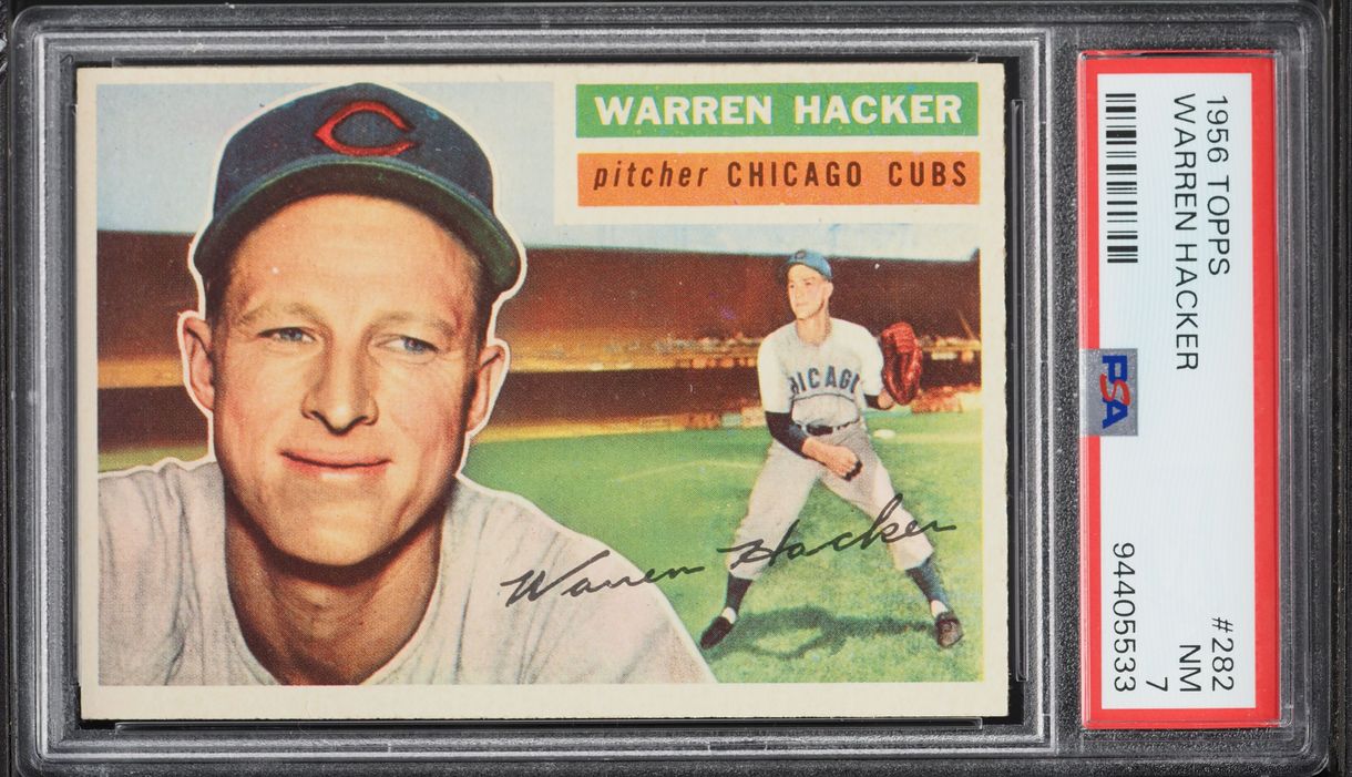 1956 Topps Warren Hacker #282 PSA 7 NRMT