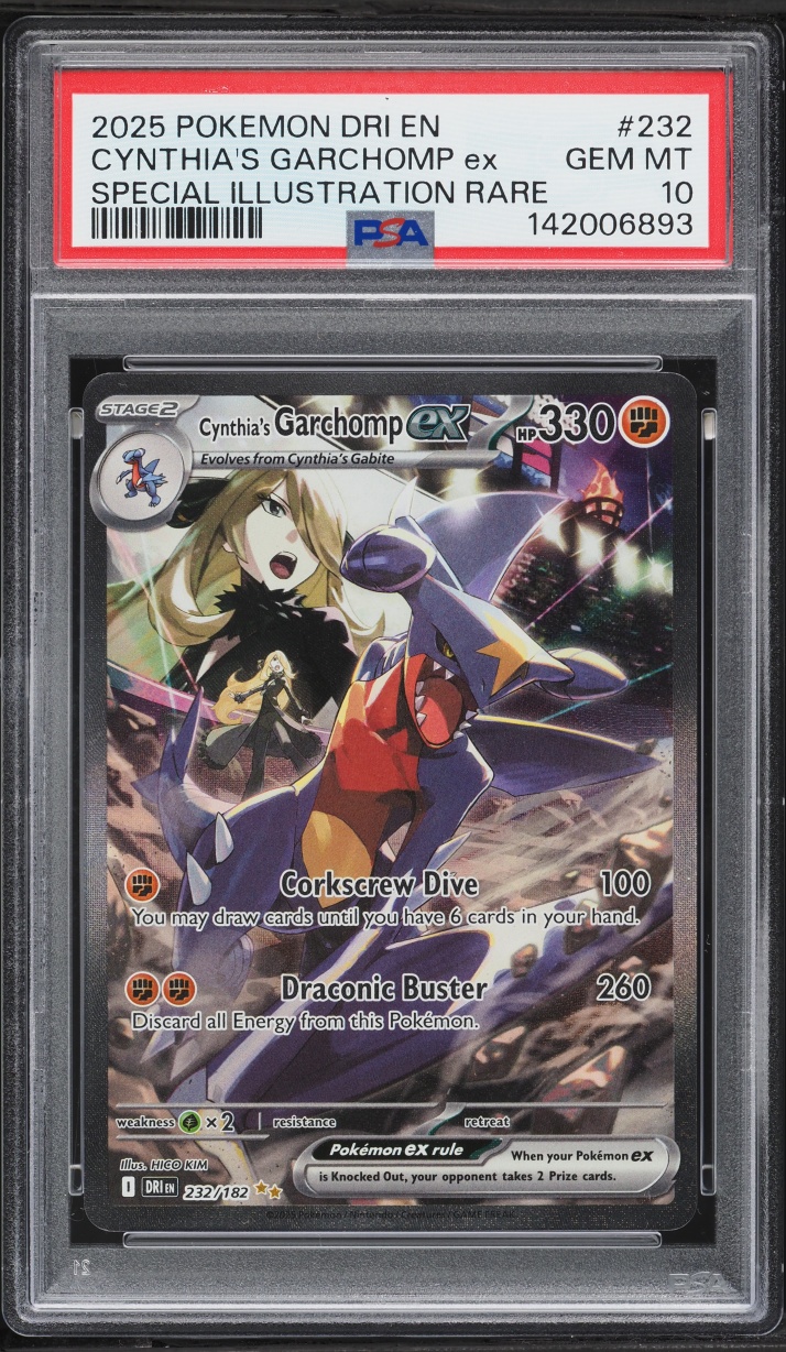 2025 Pokemon Scarlet & Violet Destined Rivals SIR Cynthia's Garchomp ex #232 PSA 10 GEM MINT