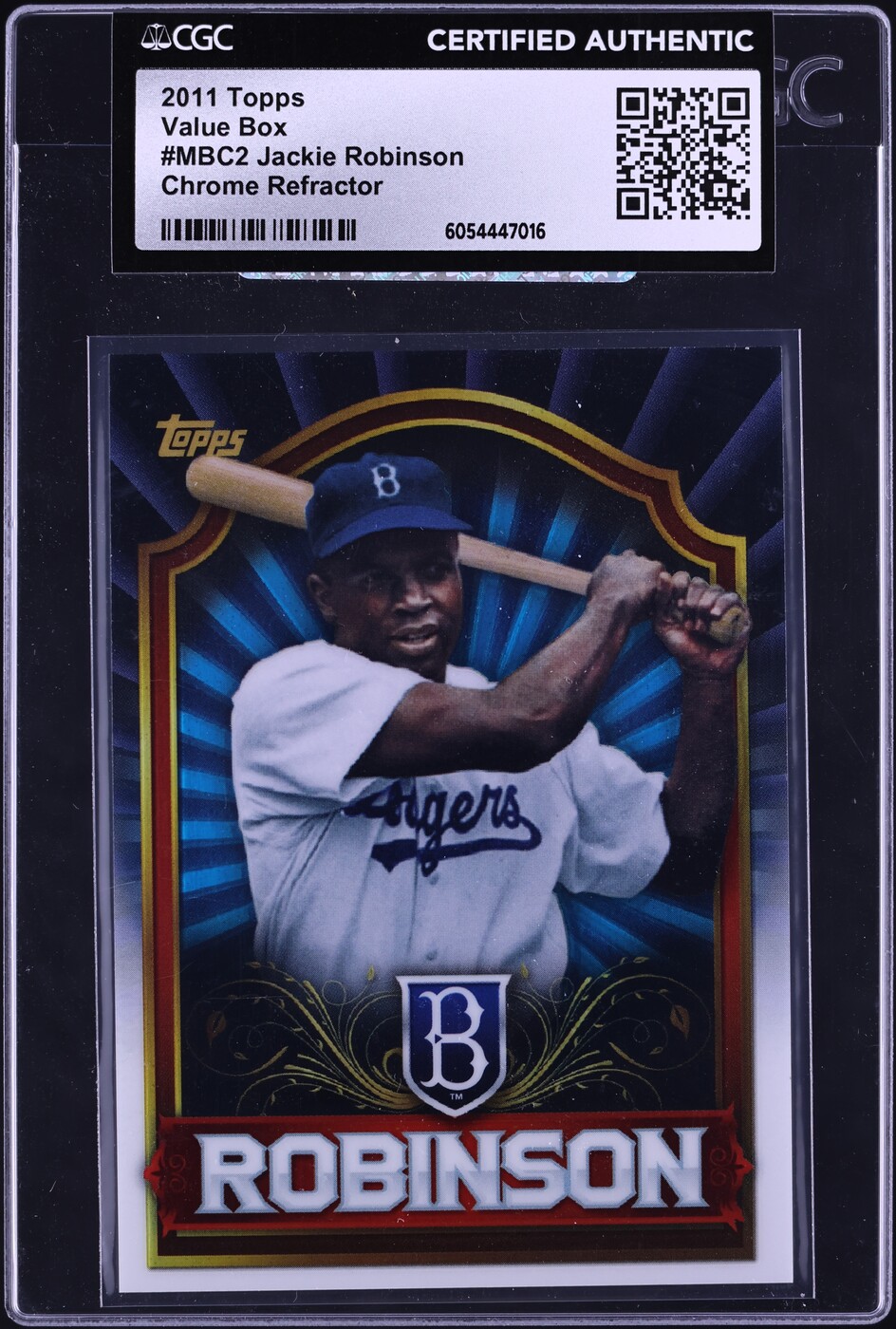 2011 Topps Chrome Value Box Refractor Jackie Robinson #MBC2 CGC AUTH