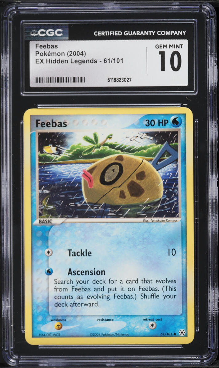 2004 Pokemon EX Hidden Legends Feebas #61 CGC 10 GEM MINT