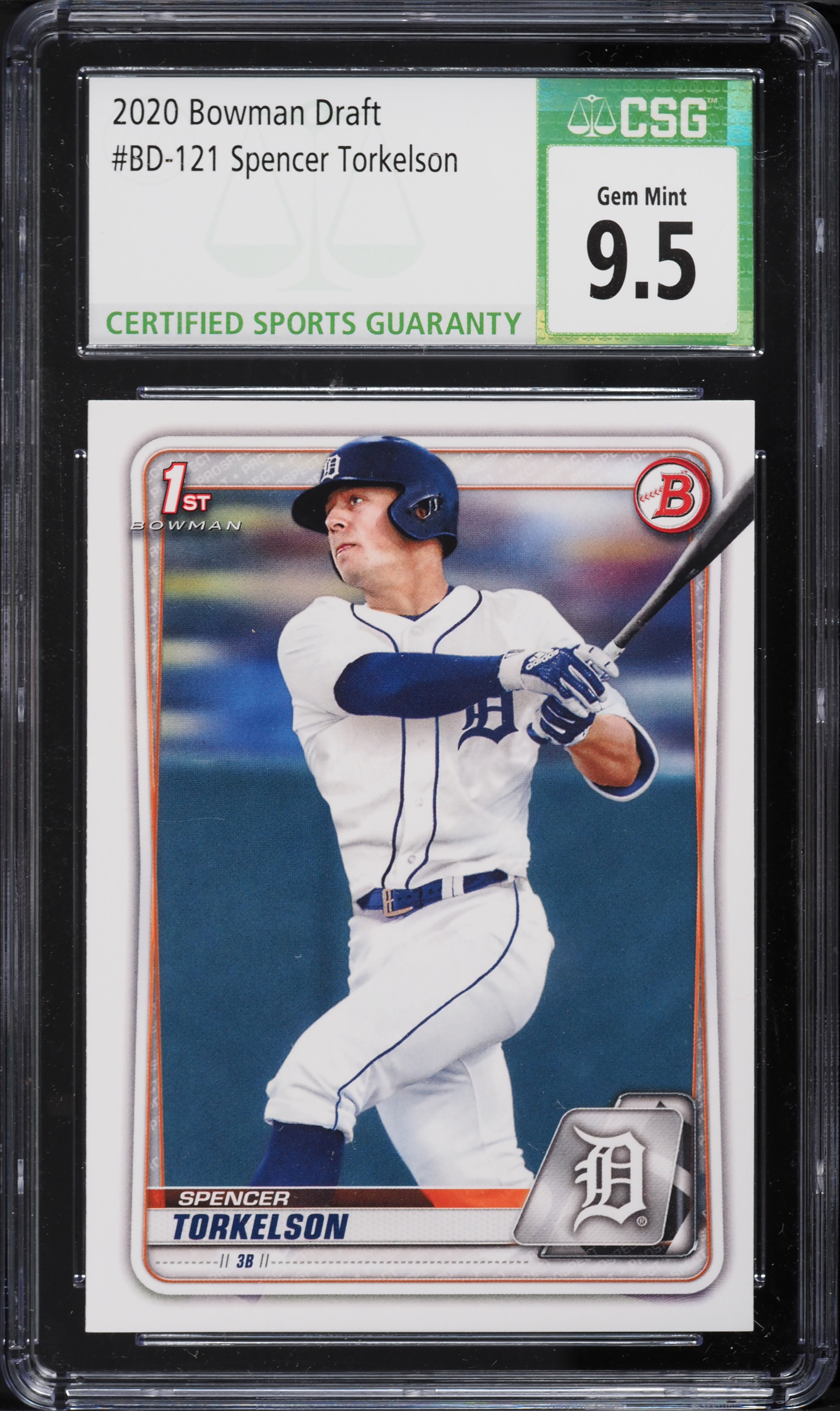 2020 Bowman Draft Spencer Torkelson ROOKIE #BD-121 CSG 9.5 GEM