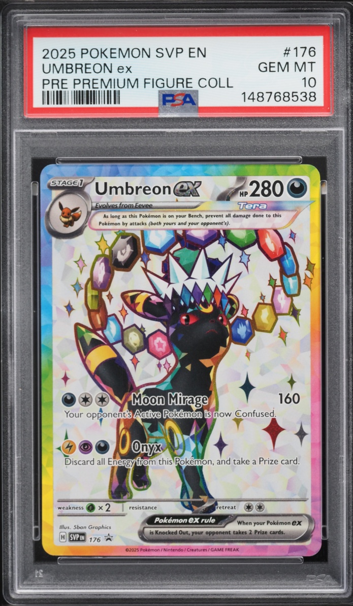 2025 Pokemon SV Promo Prismatic Evolutions Premium Figure Full Art Umbreon ex #176 PSA 10 GEM