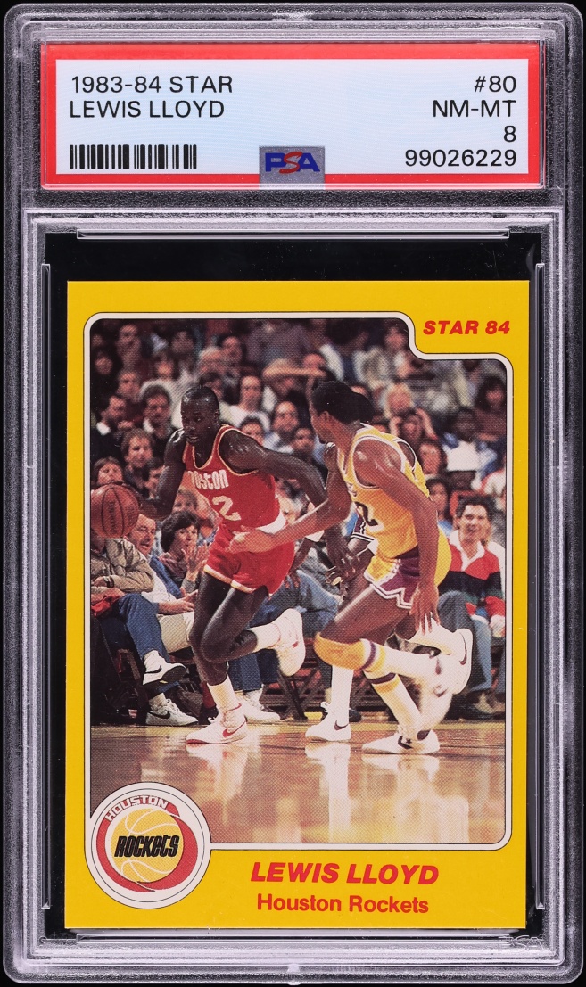 1983 Star Basketball Lewis Lloyd #80 PSA 8 NM-MT