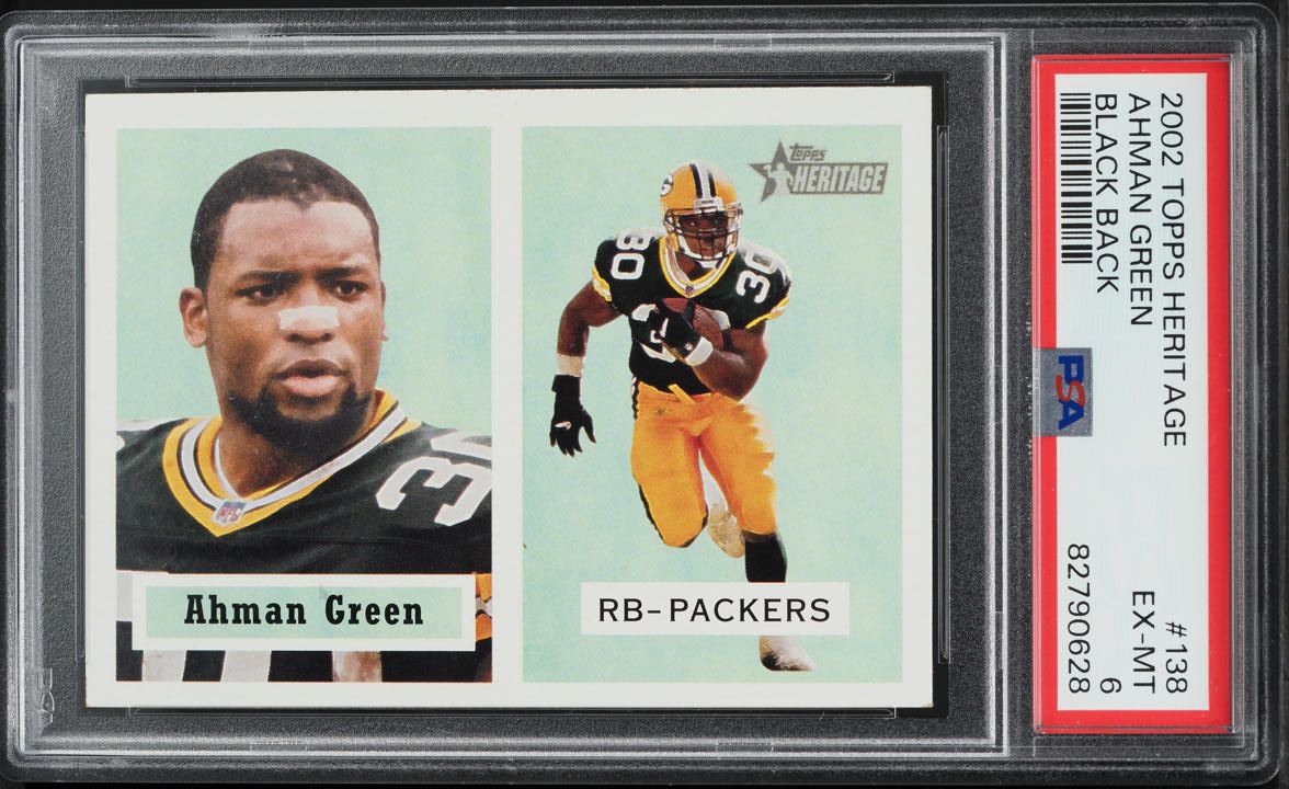 2002 Topps Heritage Black Back Ahman Green #138 PSA 6 EXMT