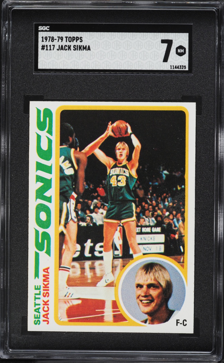 1978 Topps Basketball Jack Sikma #117 SGC 7 NRMT