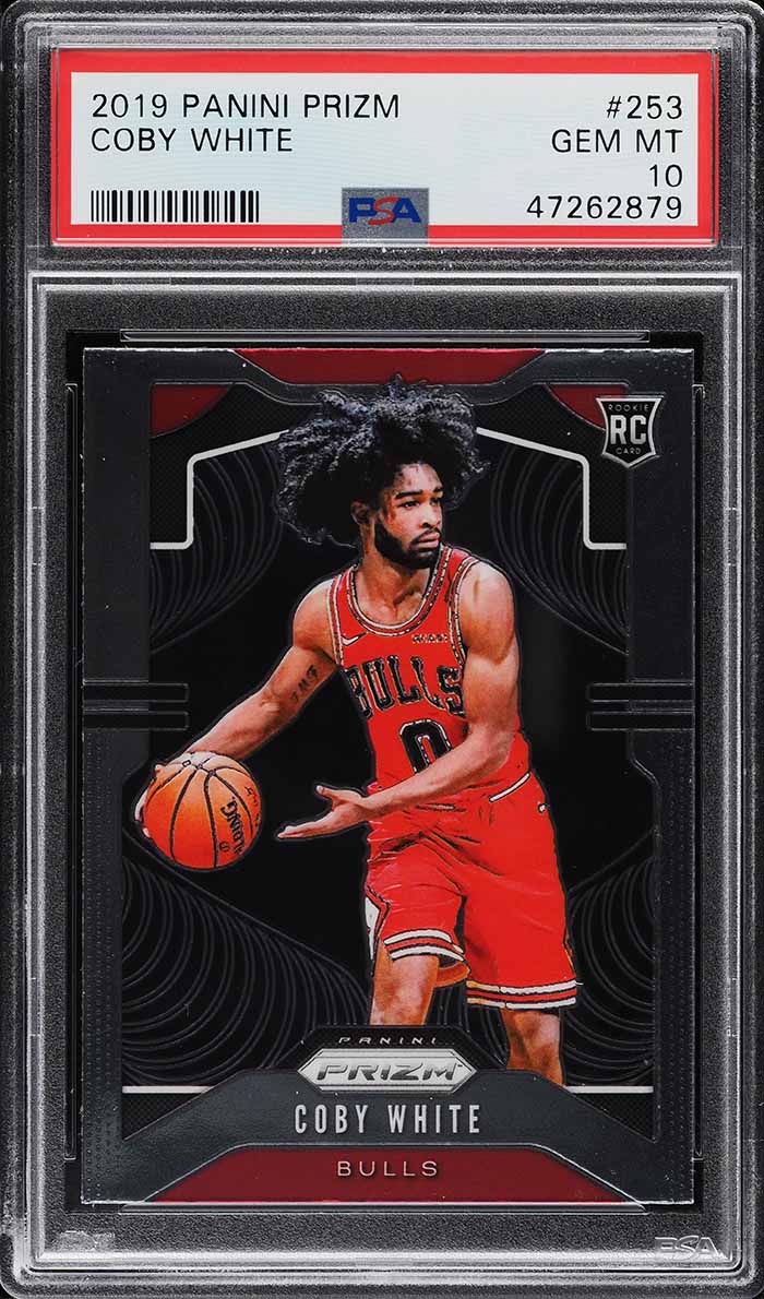 2019 Panini Prizm Coby White ROOKIE #253 PSA 10 GEM MINT