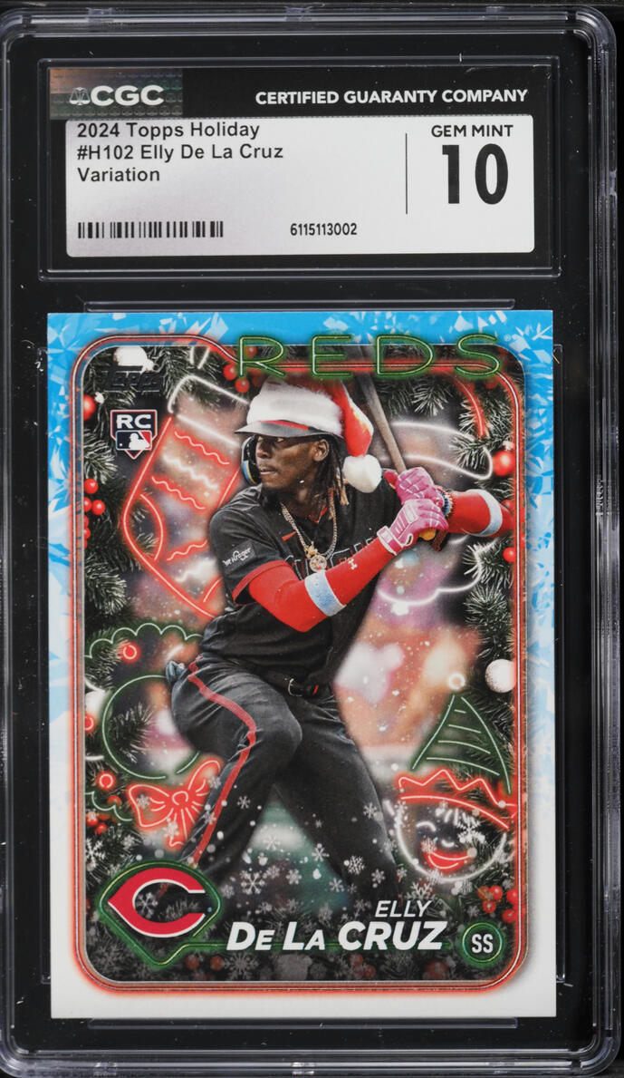 2024 Topps Holiday Variation Elly De La Cruz ROOKIE #H102 CGC 10 GEM MINT