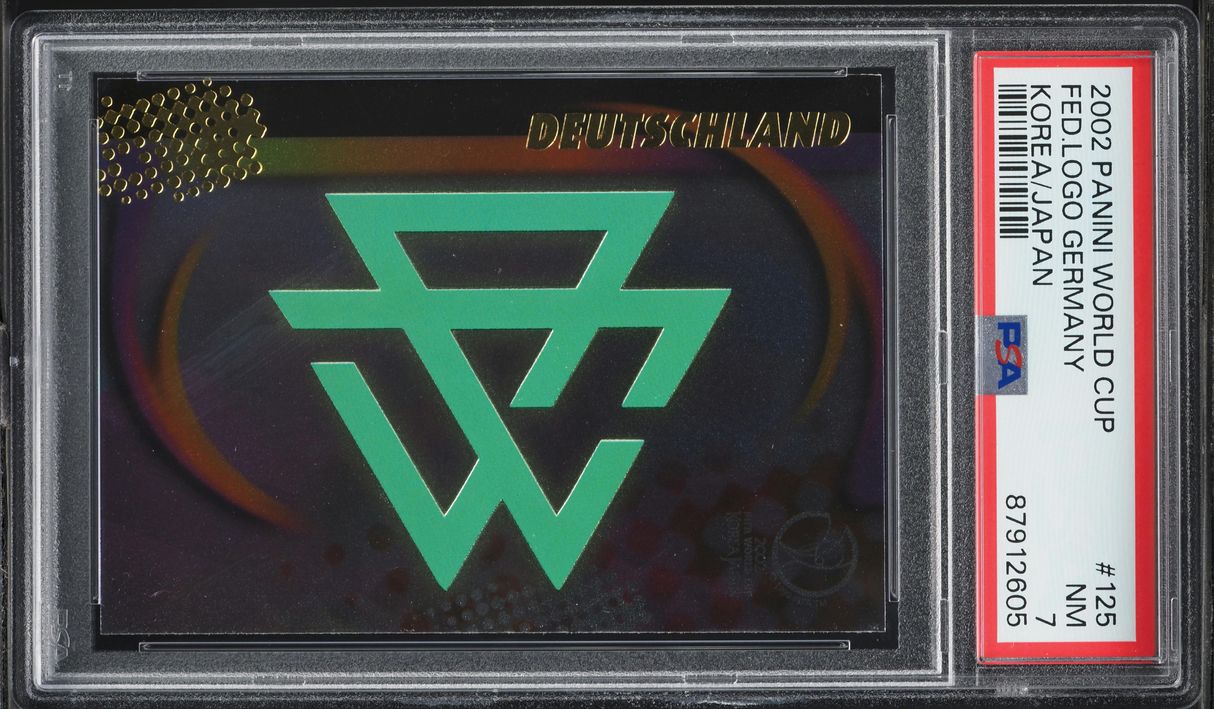 2002 Panini World Cup Korea Japan Fed. Logo Germany #125 PSA 7 NRMT
