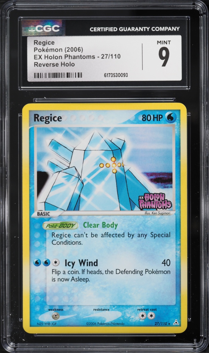 2006 Pokemon EX Holon Phantoms Reverse Holo Regice #27 CGC 9 MINT