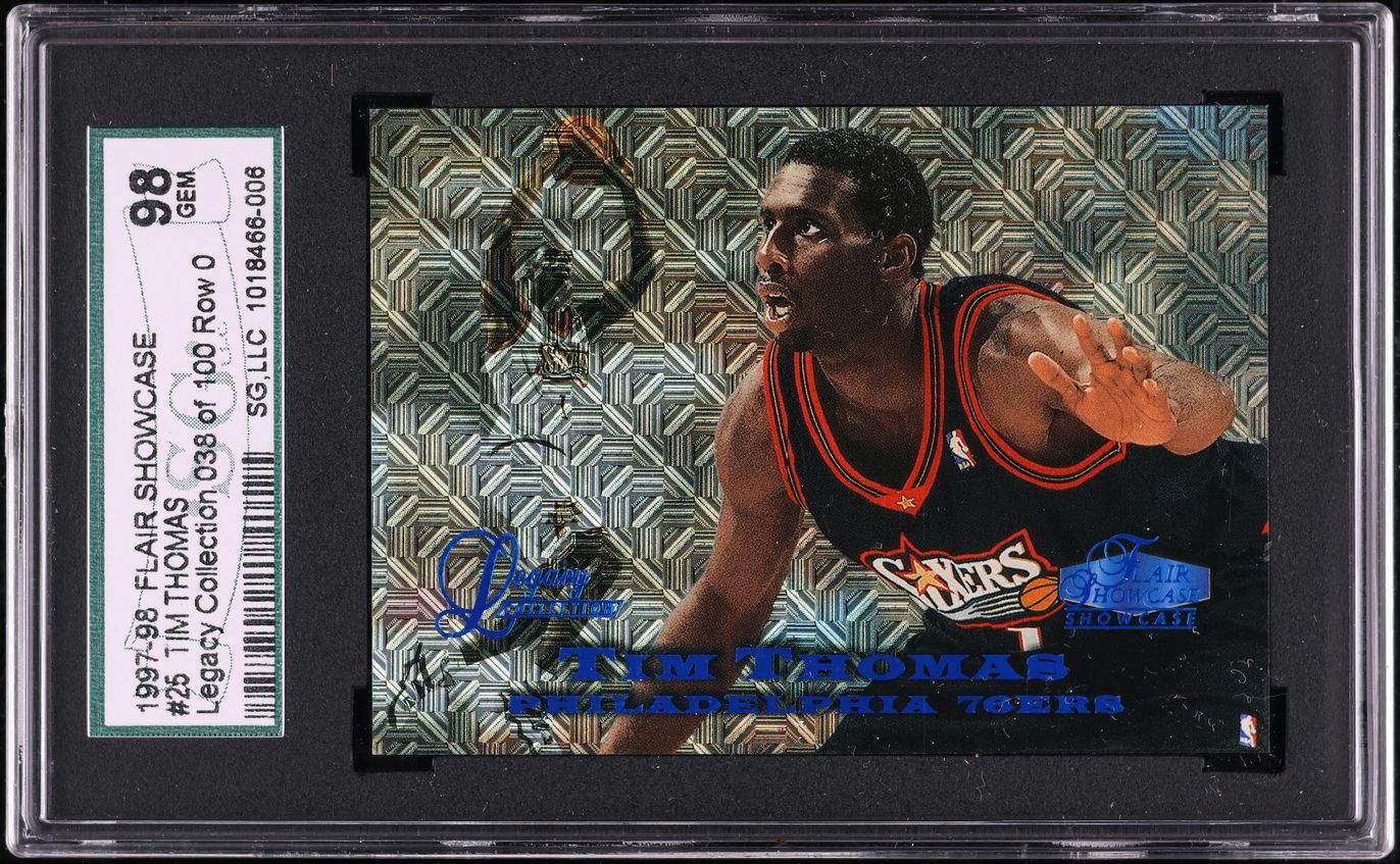 1997 Flair Showcase Legacy Collection Row 0 Tim Thomas ROOKIE /100 #25 SGC 10