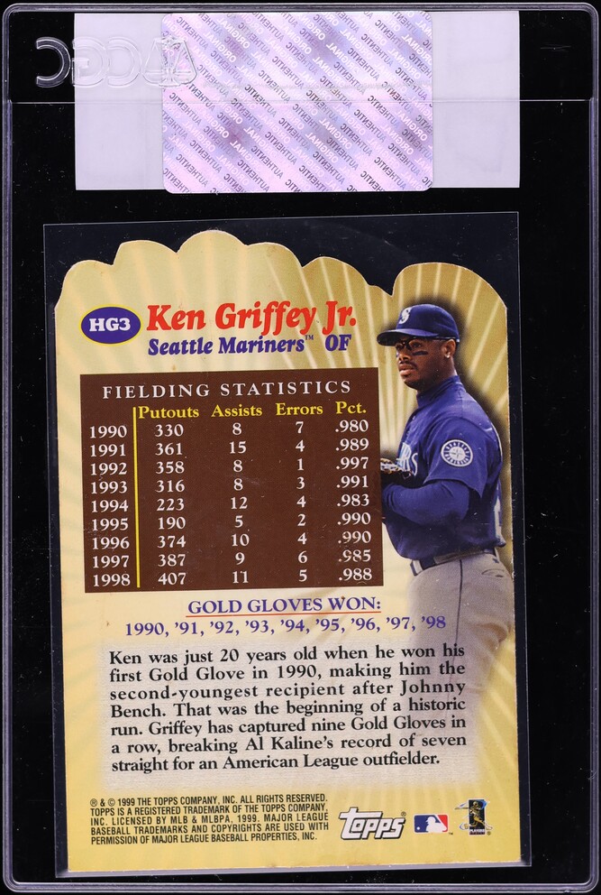 2000 Topps Hands Of Gold Die-Cut Ken Griffey Jr. #HG3 CGC AUTH