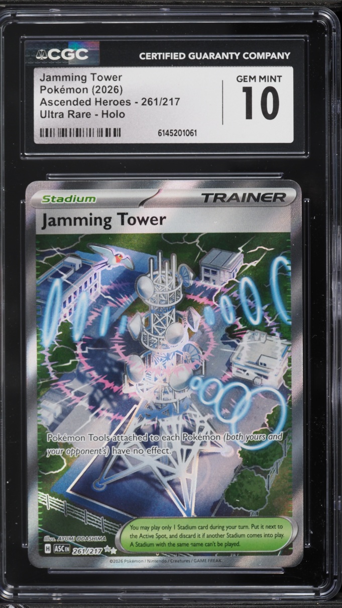 2026 Pokemon Mega Evolution Ascended Heroes Full Art Jamming Tower #261 CGC 10 GEM MINT