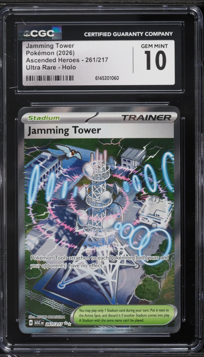 2026 Pokemon Mega Evolution Ascended Heroes Full Art Jamming Tower #261 CGC 10 GEM MINT