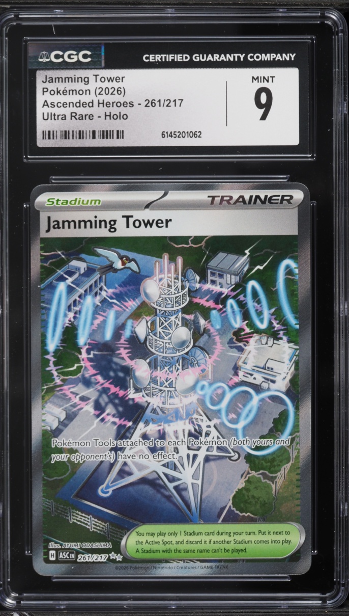 2026 Pokemon Mega Evolution Ascended Heroes Full Art Jamming Tower #261 CGC 9 MINT
