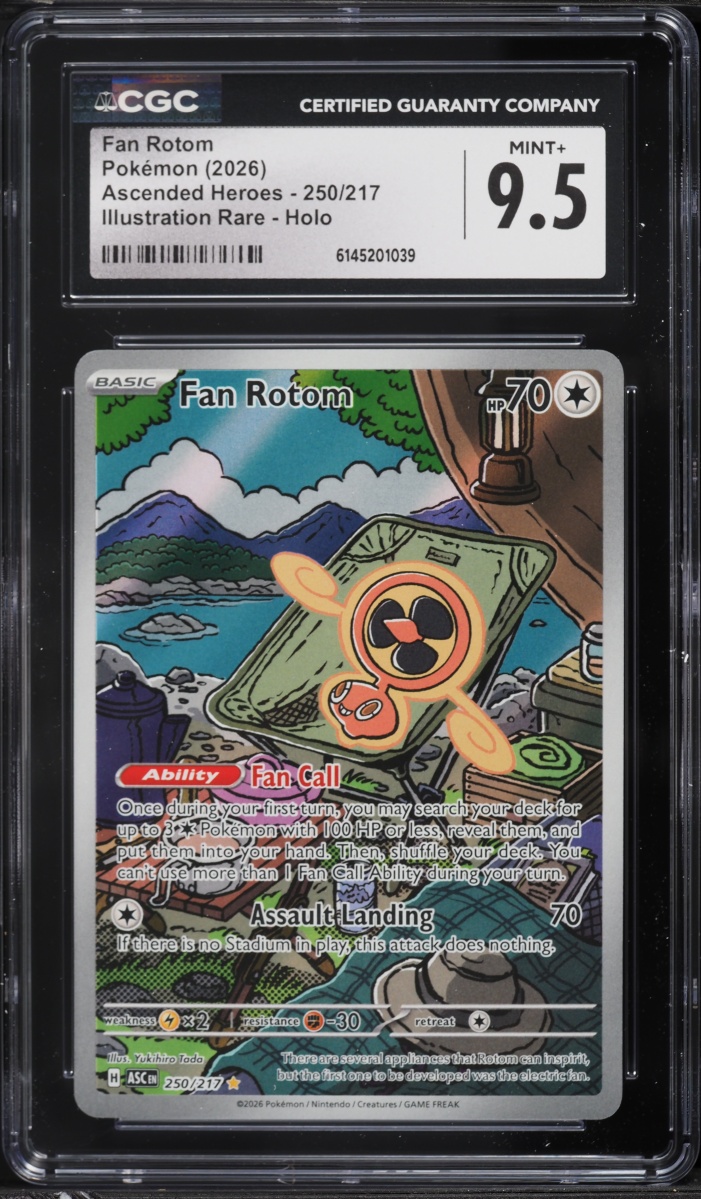 2026 Pokemon Mega Evolution Ascended Heroes IR Fan Rotom #250 CGC 9.5 MINT+