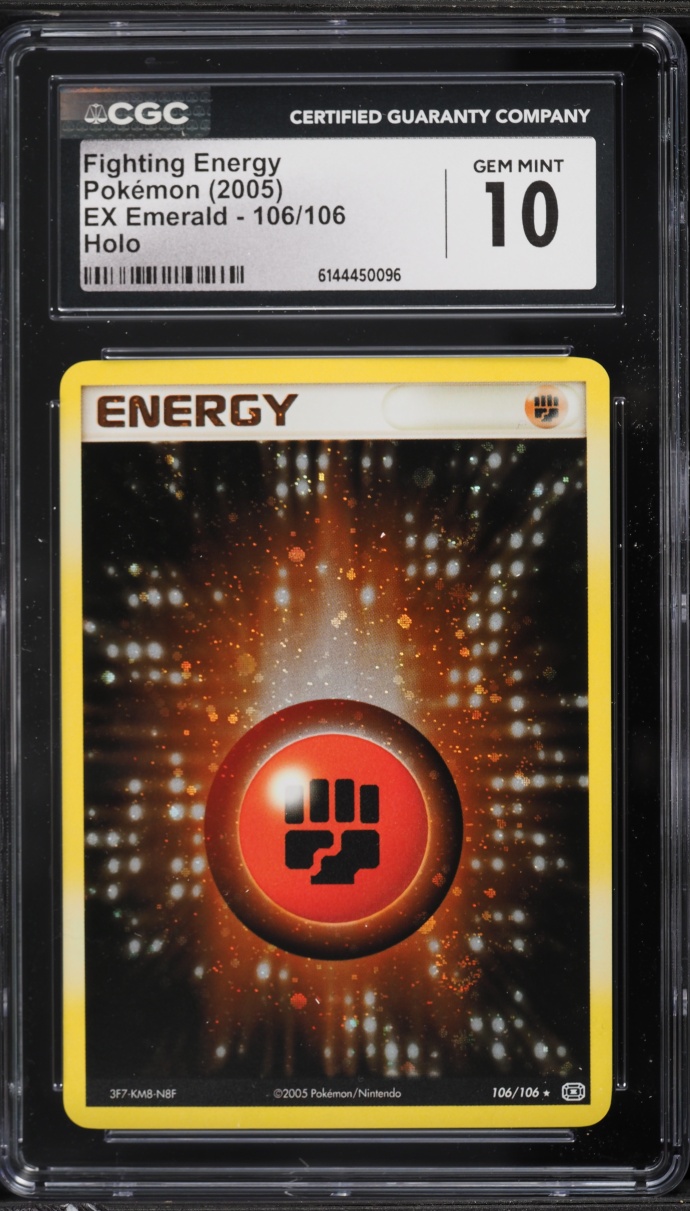2005 Pokemon EX Emerald Holo Fighting Energy #106 CGC 10 GEM MINT
