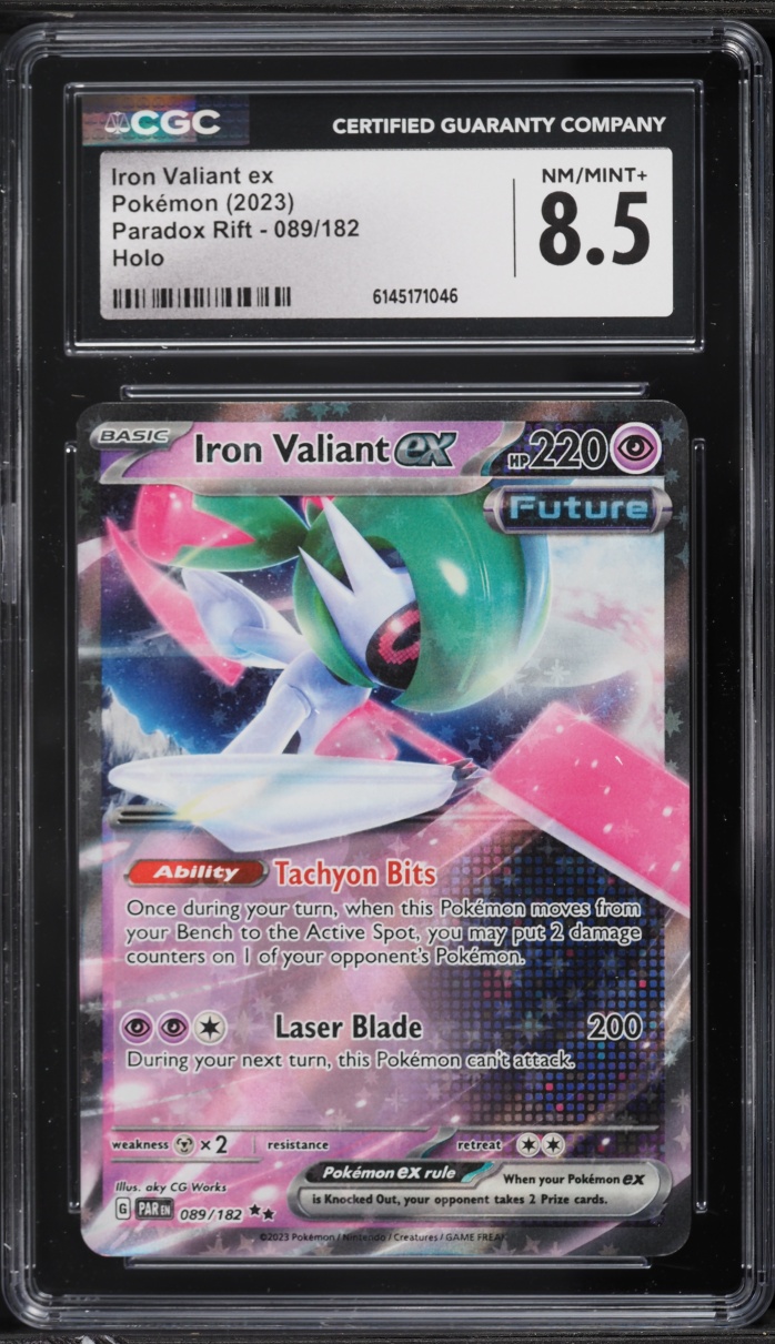 2023 Pokemon Scarlet & Violet Paradox Rift Holo Iron Valiant ex #89 CGC 8.5 NM-MT+