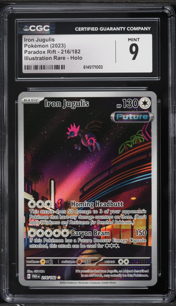 2023 Pokemon Scarlet & Violet Paradox Rift IR Iron Jugulis #216 CGC 9 MINT