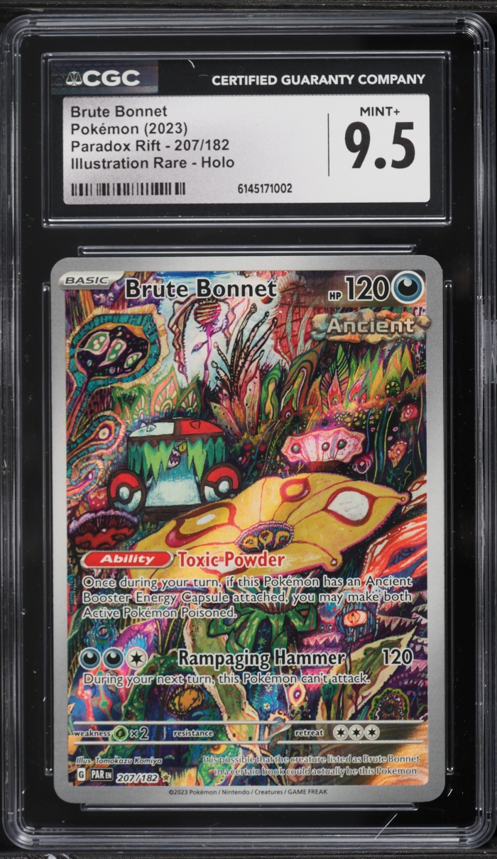 2023 Pokemon Scarlet & Violet Paradox Rift IR Brute Bonnet #207 CGC 9.5 MINT+