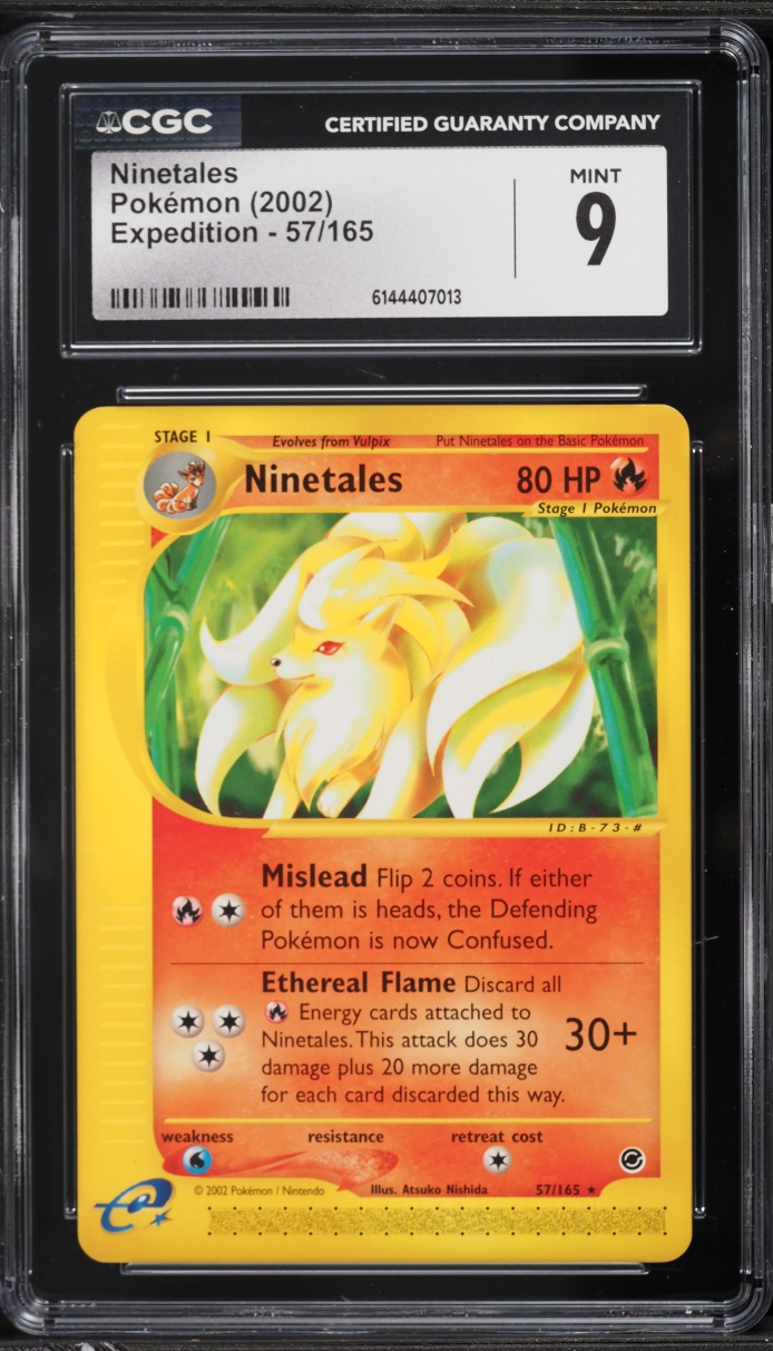 2002 Pokemon Expedition Ninetales #57 CGC 9 MINT
