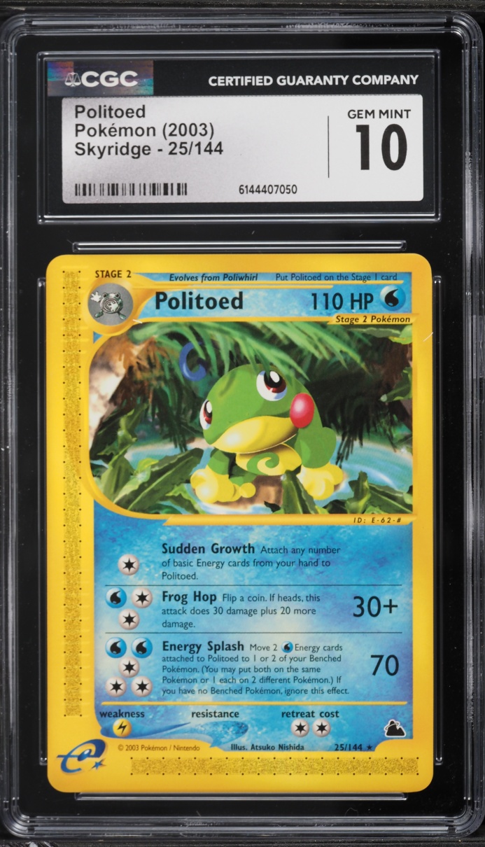 2003 Pokemon Skyridge Politoed #25 CGC 10 GEM MINT
