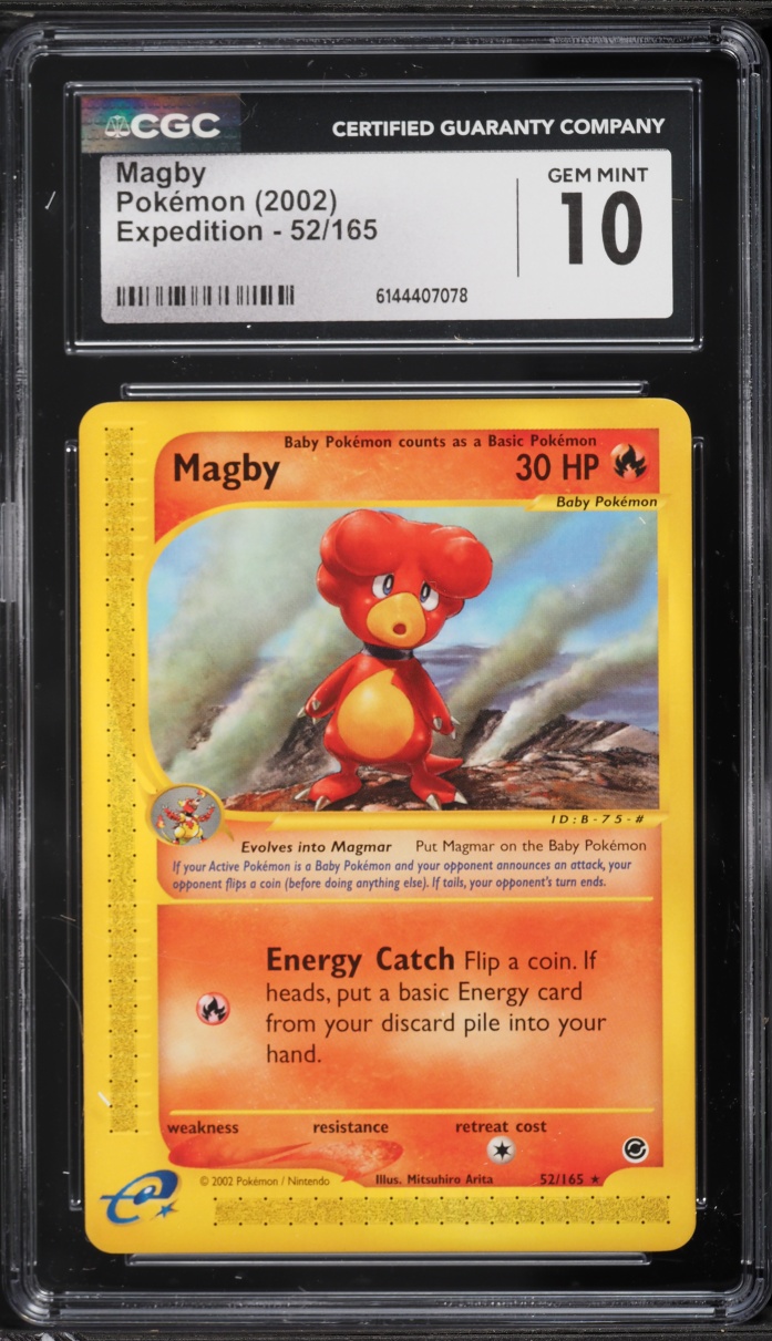 2002 Pokemon Expedition Magby #52 CGC 10 GEM MINT