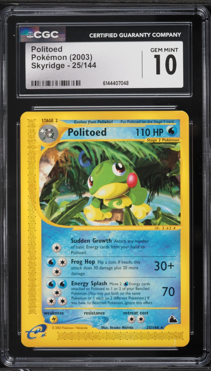 2003 Pokemon Skyridge Politoed #25 CGC 10 GEM MINT