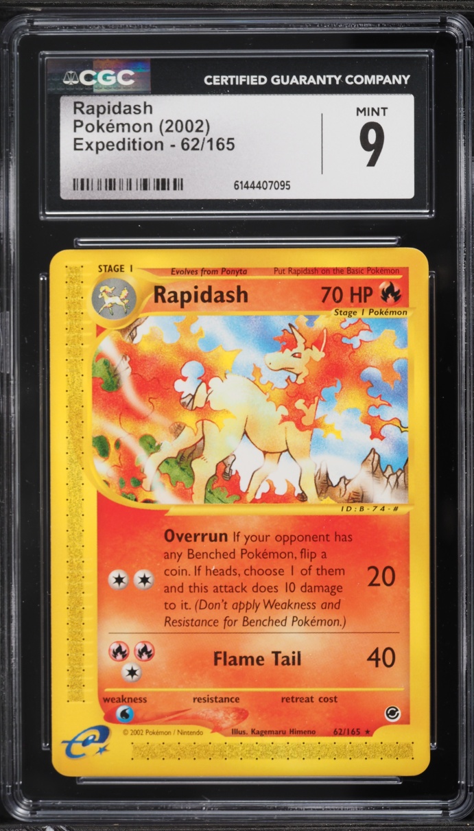 2002 Pokemon Expedition Rapidash #62 CGC 9 MINT