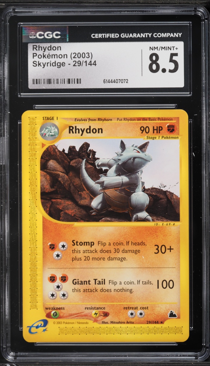 2003 Pokemon Skyridge Rhydon #29 CGC 8.5 NM-MT+