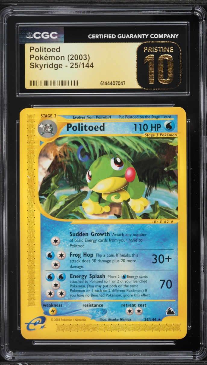 2003 Pokemon Skyridge Politoed #25 CGC 10 PRISTINE