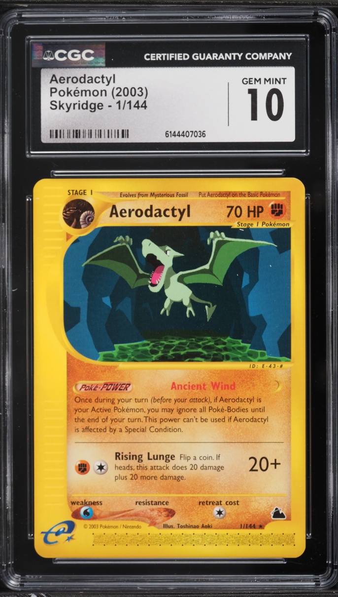 2003 Pokemon Skyridge Aerodactyl #1 CGC 10 GEM MINT