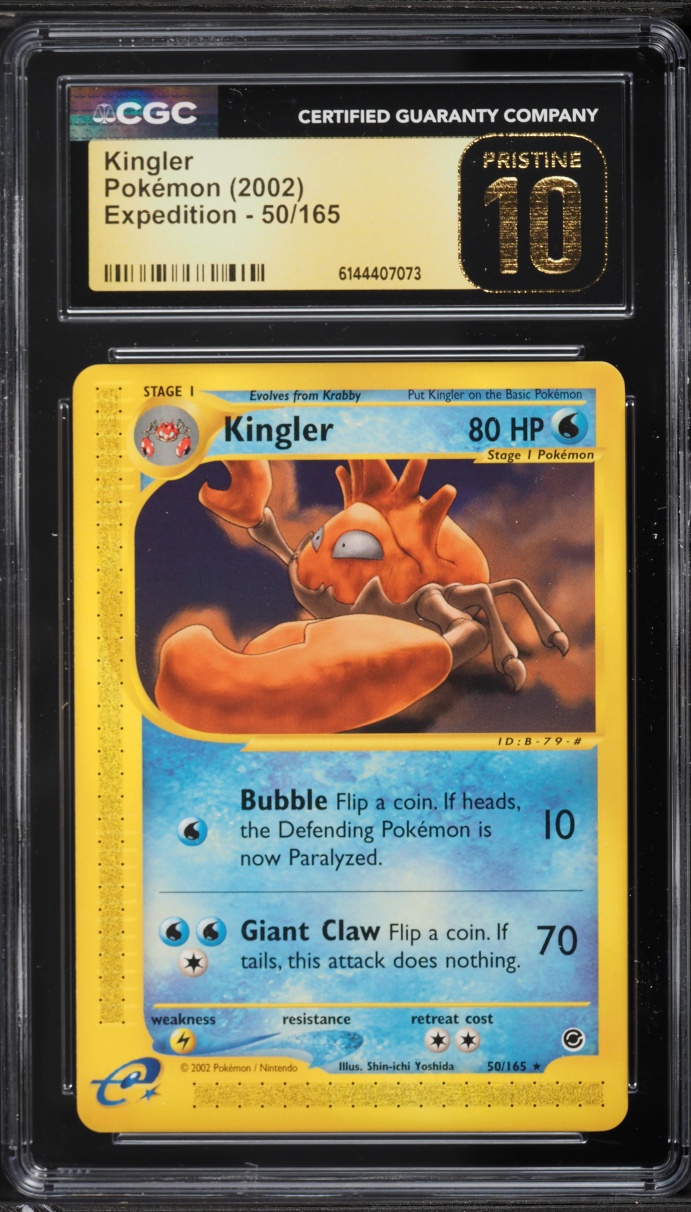2002 Pokemon Expedition Kingler #50 CGC 10 PRISTINE