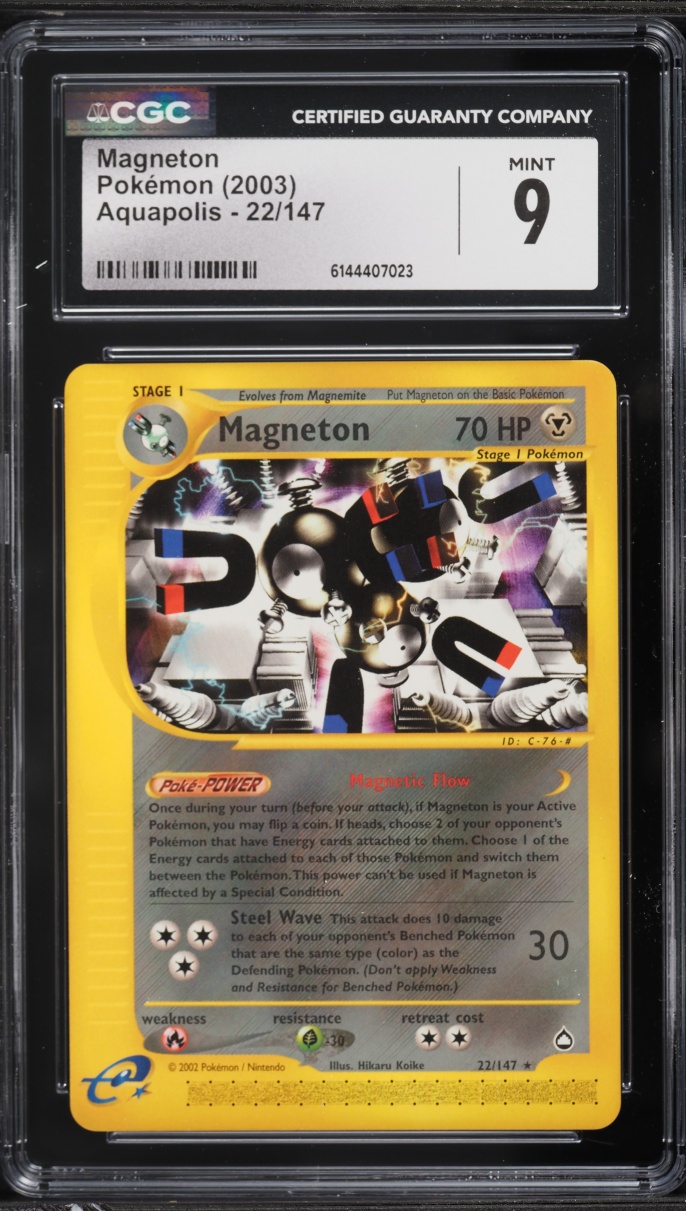 2003 Pokemon Aquapolis Magneton #22 CGC 9 MINT