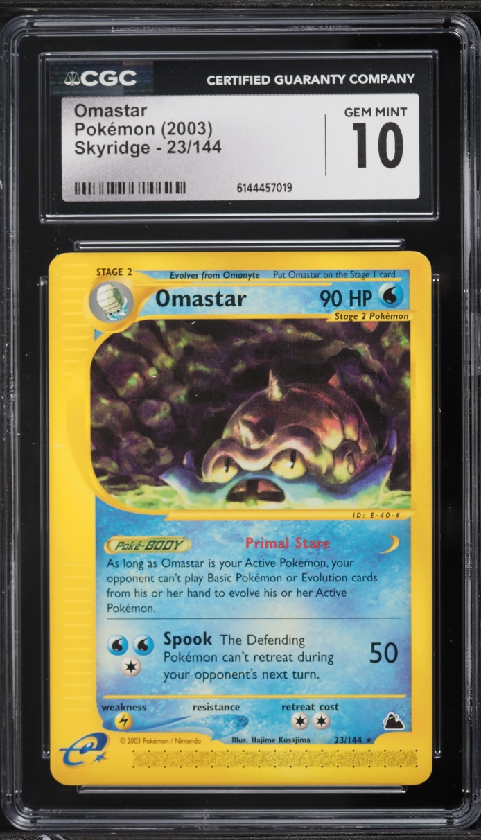 2003 Pokemon Skyridge Omastar #23 CGC 10 GEM MINT