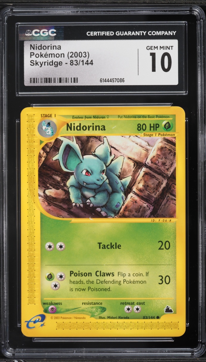 2003 Pokemon Skyridge Nidorina #83 CGC 10 GEM MINT