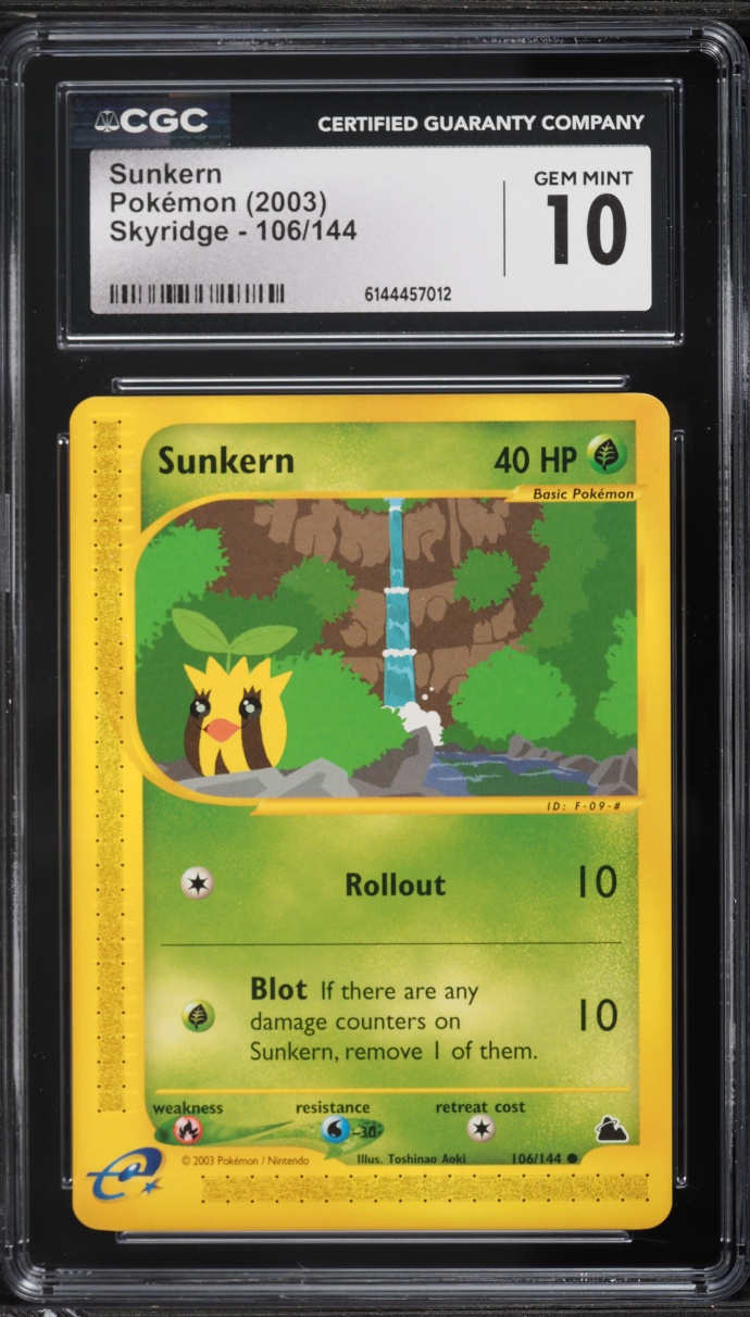 2003 Pokemon Skyridge Sunkern #106 CGC 10 GEM MINT